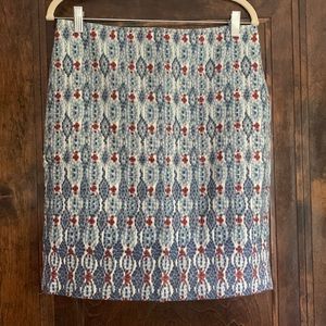 Loft Petite Textured Cotton Pencil Skirt